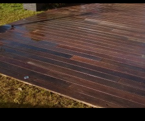 Terrasse en bois exotique